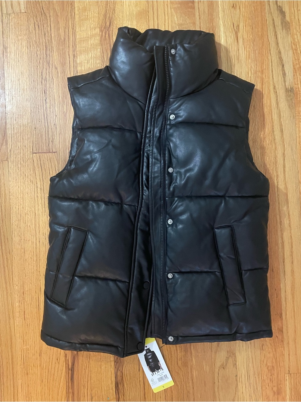 Marc New York Black Quilted Puffer Vest